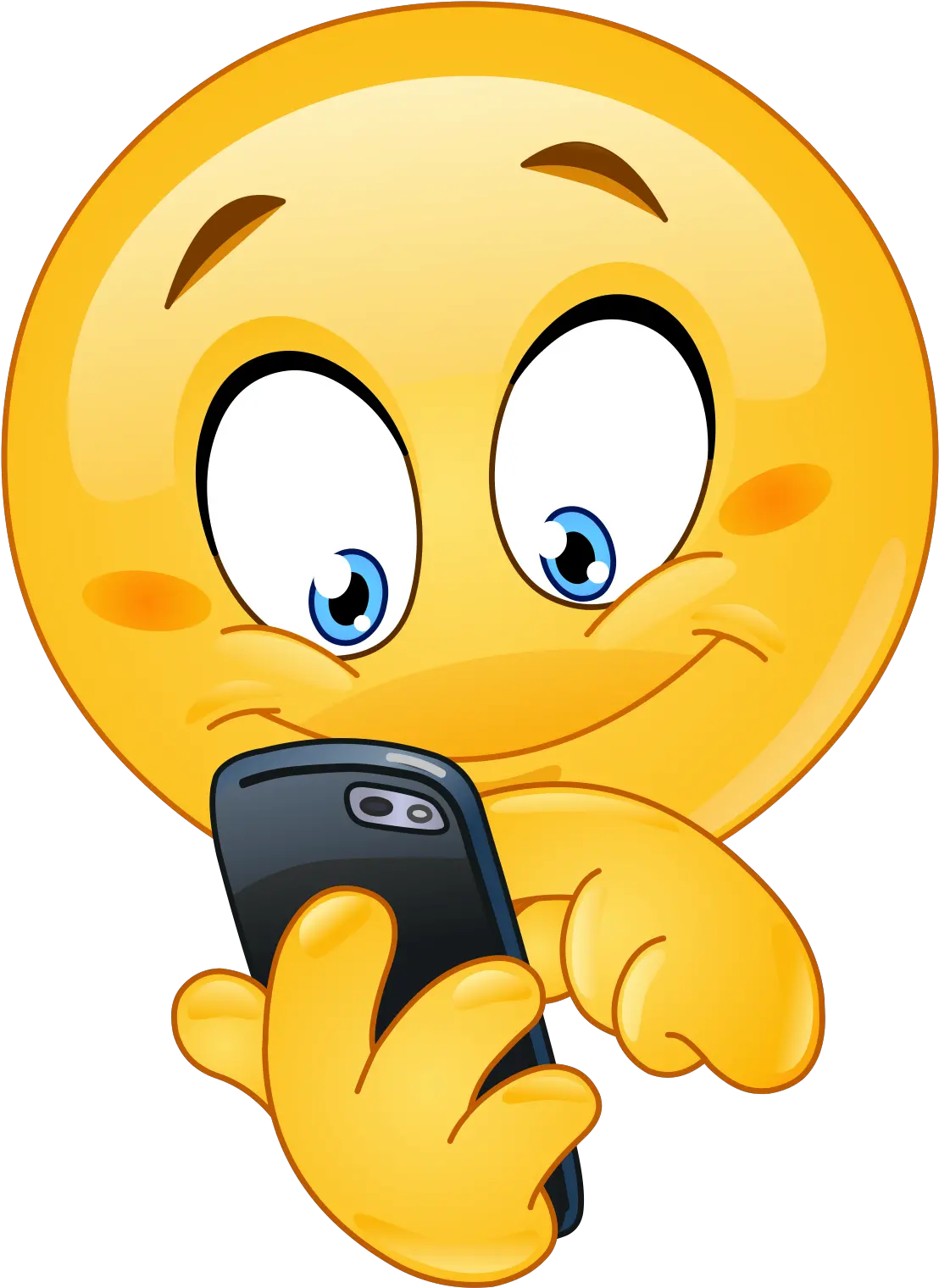 Cell Phone Emoji Decal Emoji Using Phone Png Phone Emoji Png png