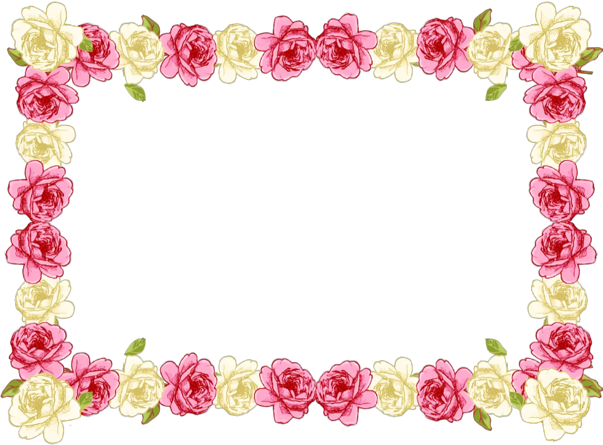 Pink Floral Border Png Image With Transparent Background Transparent Background Flowers Borders Png Border Design Transparent Background png