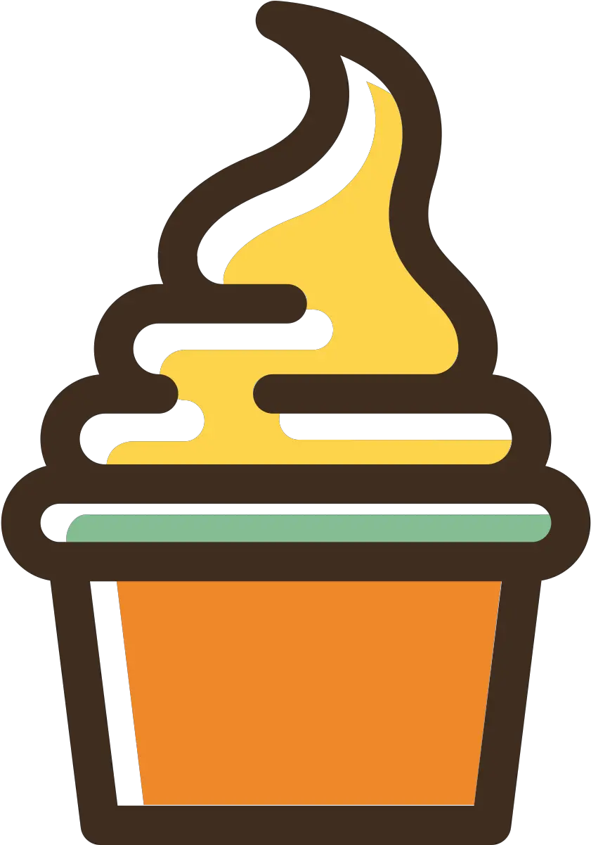 Ice Transparent Cupcake Outline Png Icecream Icon