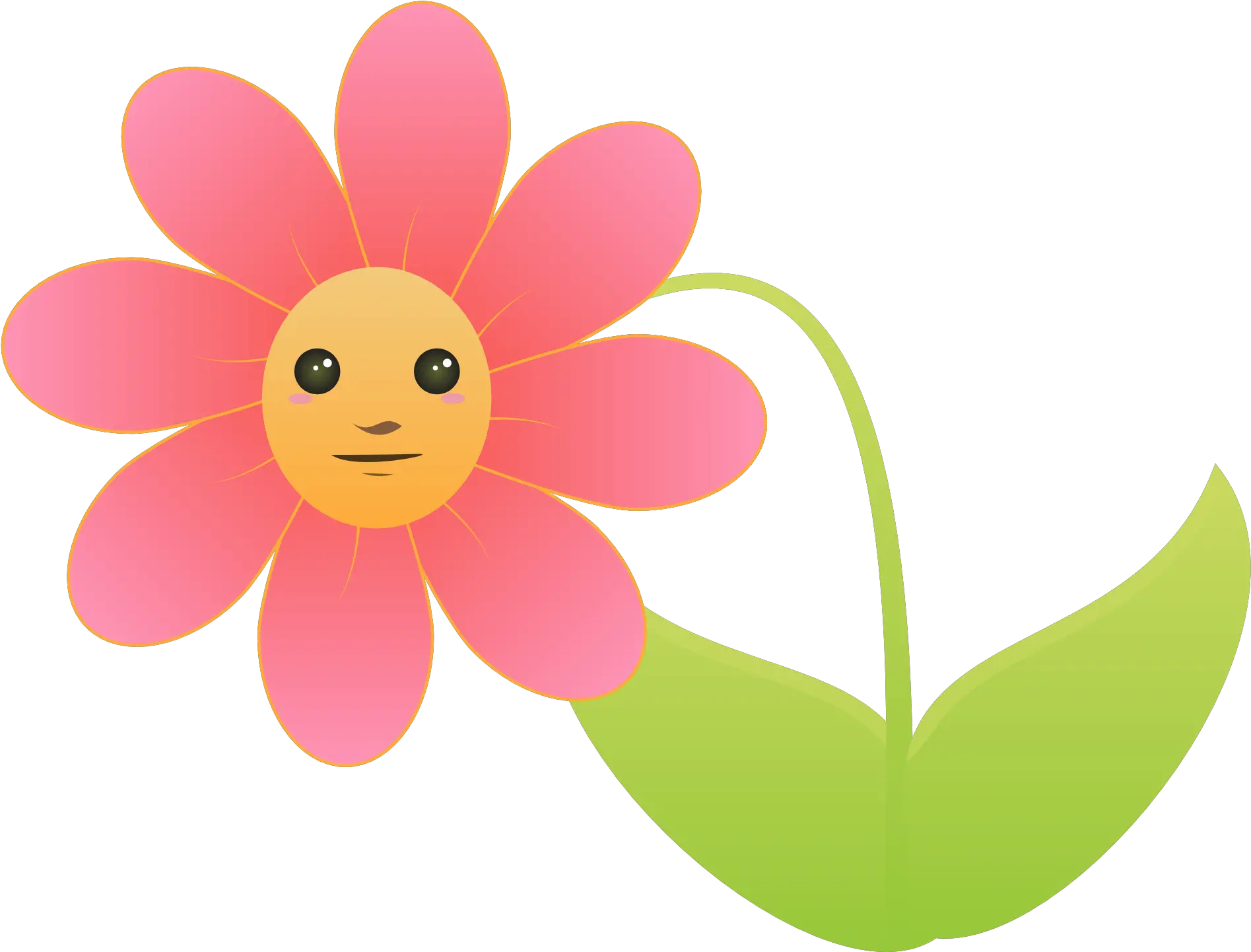 Free Cartoon Flower Clip Art Flower With Face Clipart Flower With A Face Clipart Png Flower Cartoon Png png