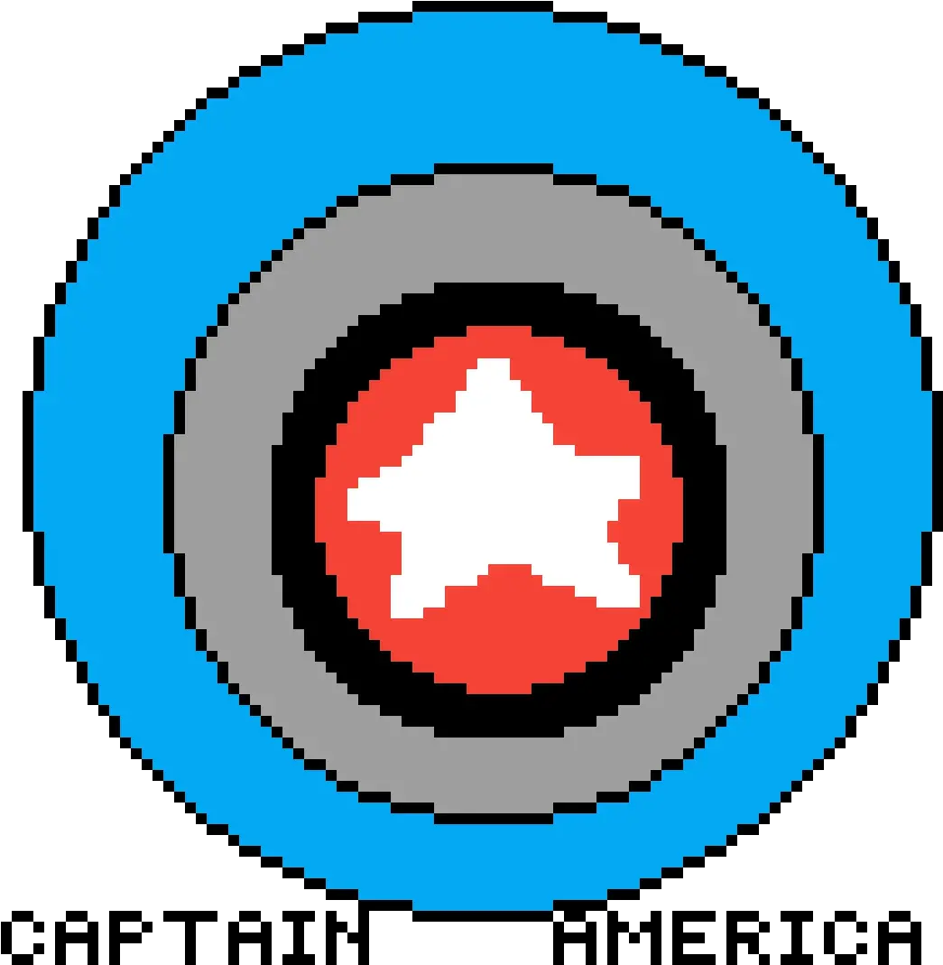 Pixilart Captain America Logo By Captainamerica Running Knight Png Captian America Logo