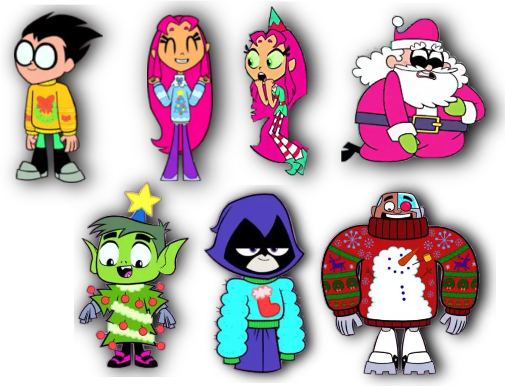 Teentitans Sticker Teen Titans Christmas Png Teen Titans Go Logo