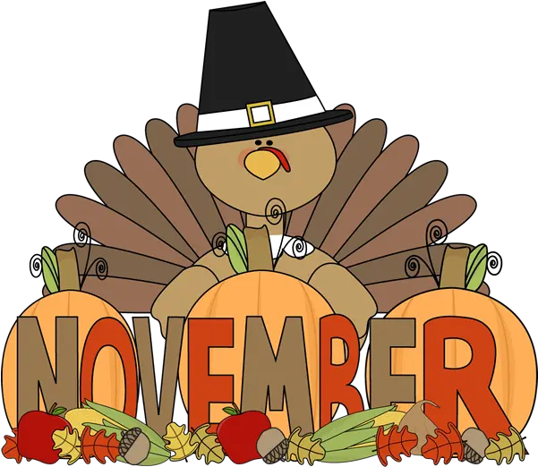 Clipart Banner Happy Thanksgiving Cute November Clipart Png Thanksgiving Banner Png