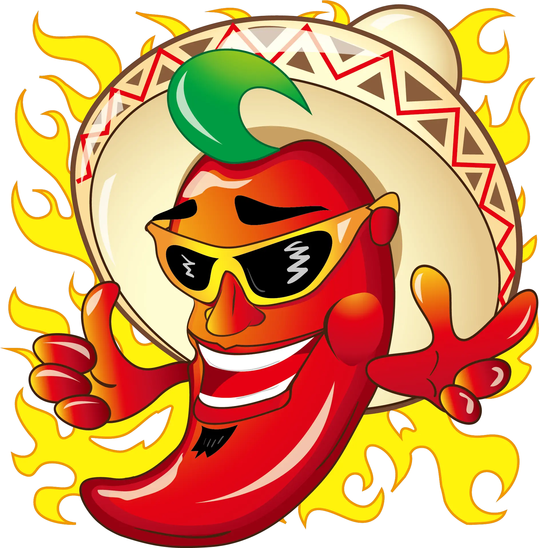 Pepper Jalapexf1o Mexican Vector Chili Hot Pepper Cartoon Png Chili Png