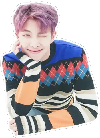 Telegram Sticker From Bts Pack Cute Smile Bts Rm Png Namjoon Icon