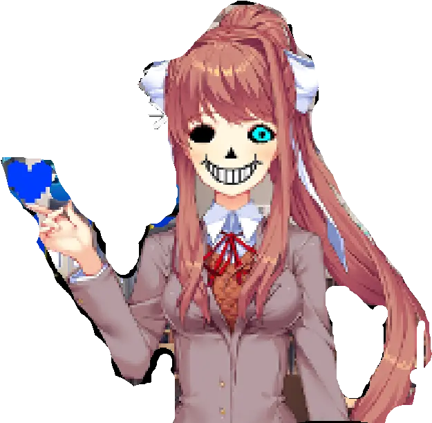 Monika Sans Ddlc Monika Meme Png Monika Transparent