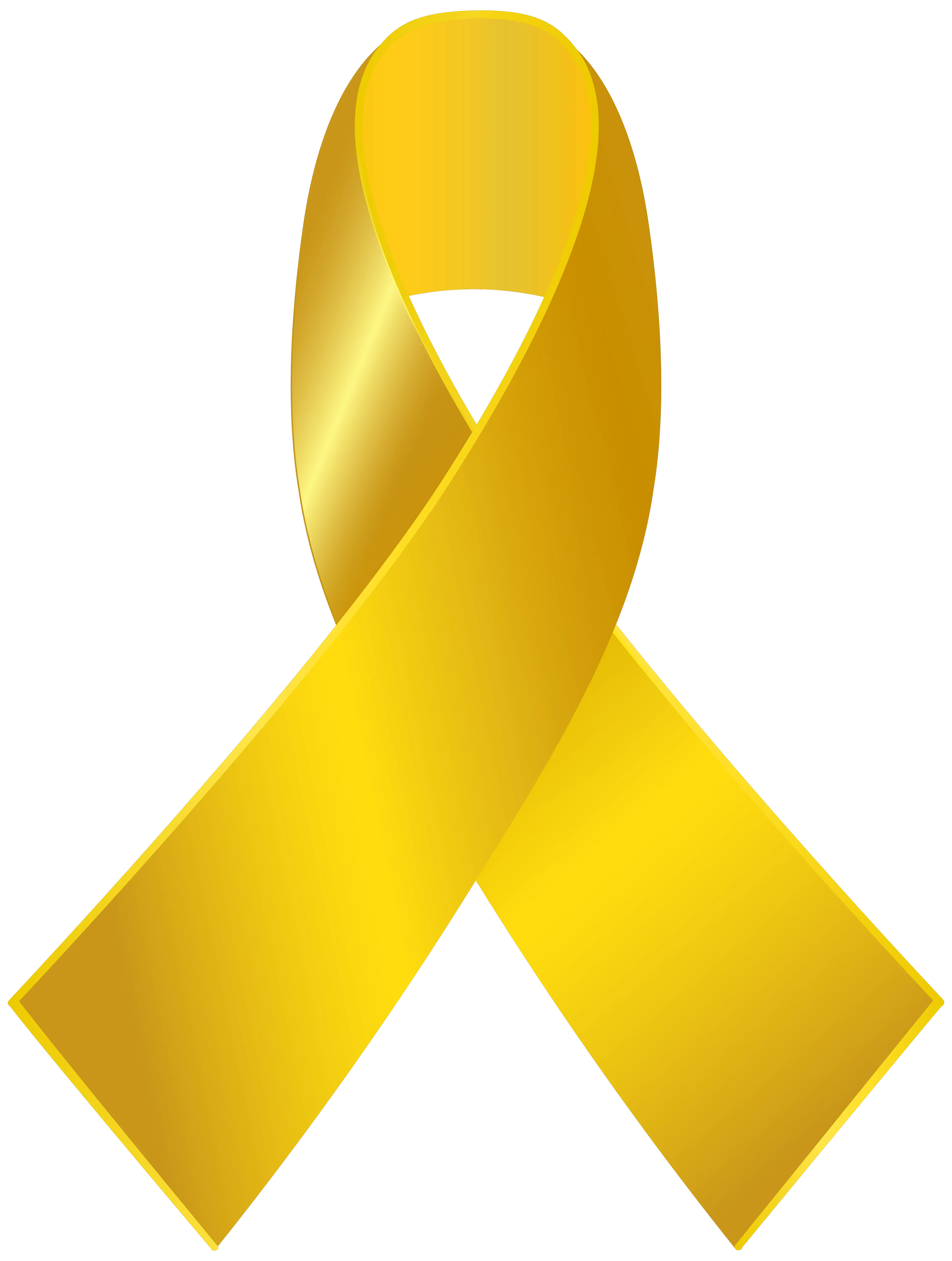Gold Awareness Ribbon Png Clip Art Transparent Background Gold Awareness Ribbon Cancer Ribbon Transparent Background png