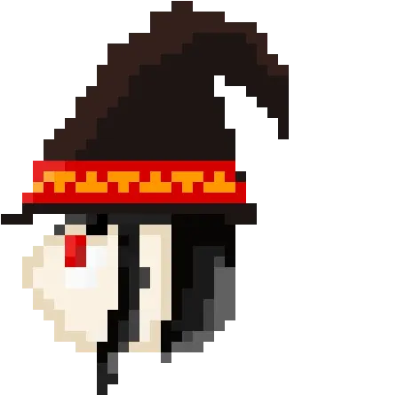 Pixilart Megumin Pixel Head By Anonymous Fictional Character Png Megumin Transparent