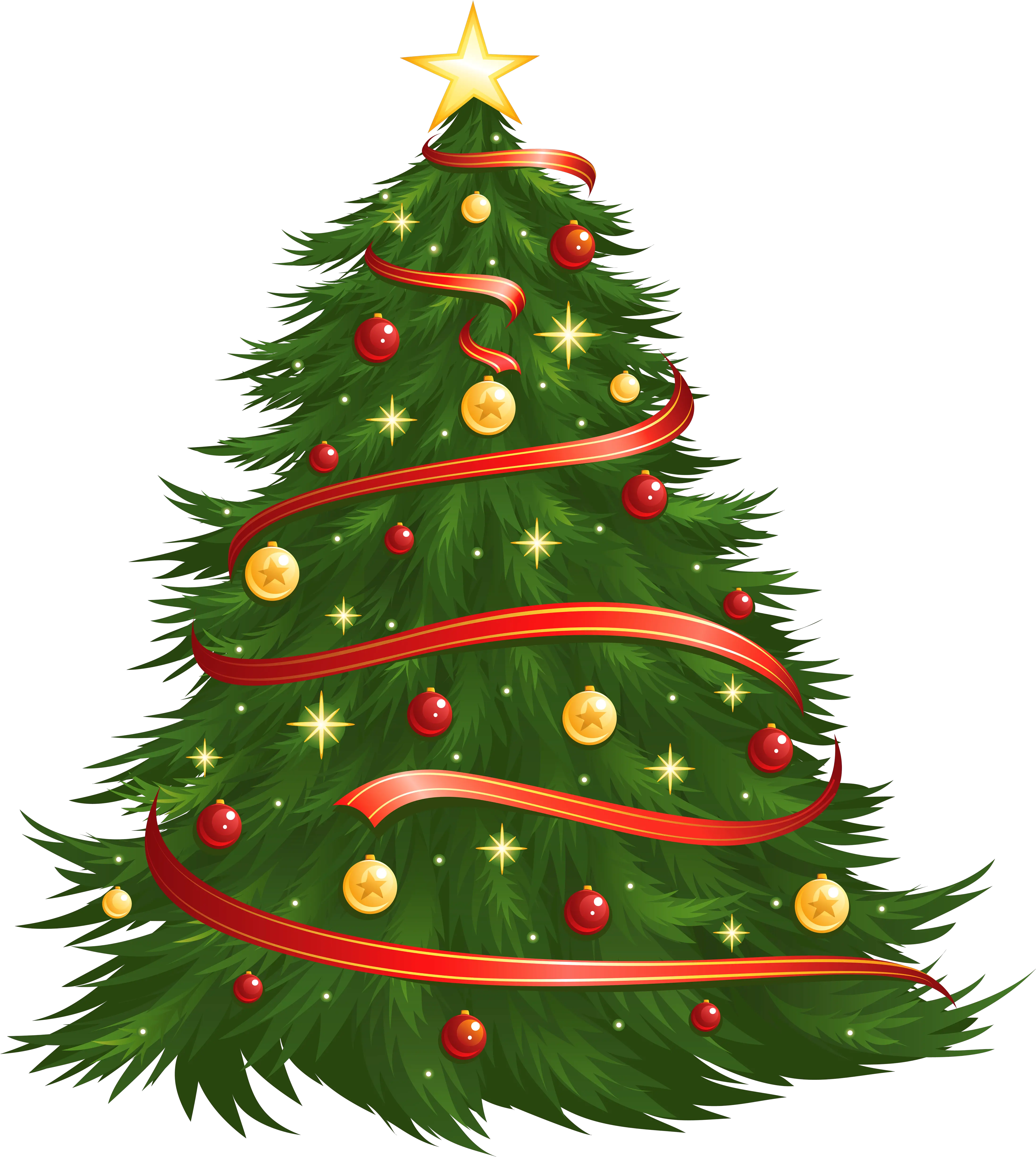 Library Of Decorate Christmas Tree Clip Christmas Tree Vector Png Christmas Tree Transparent Background
