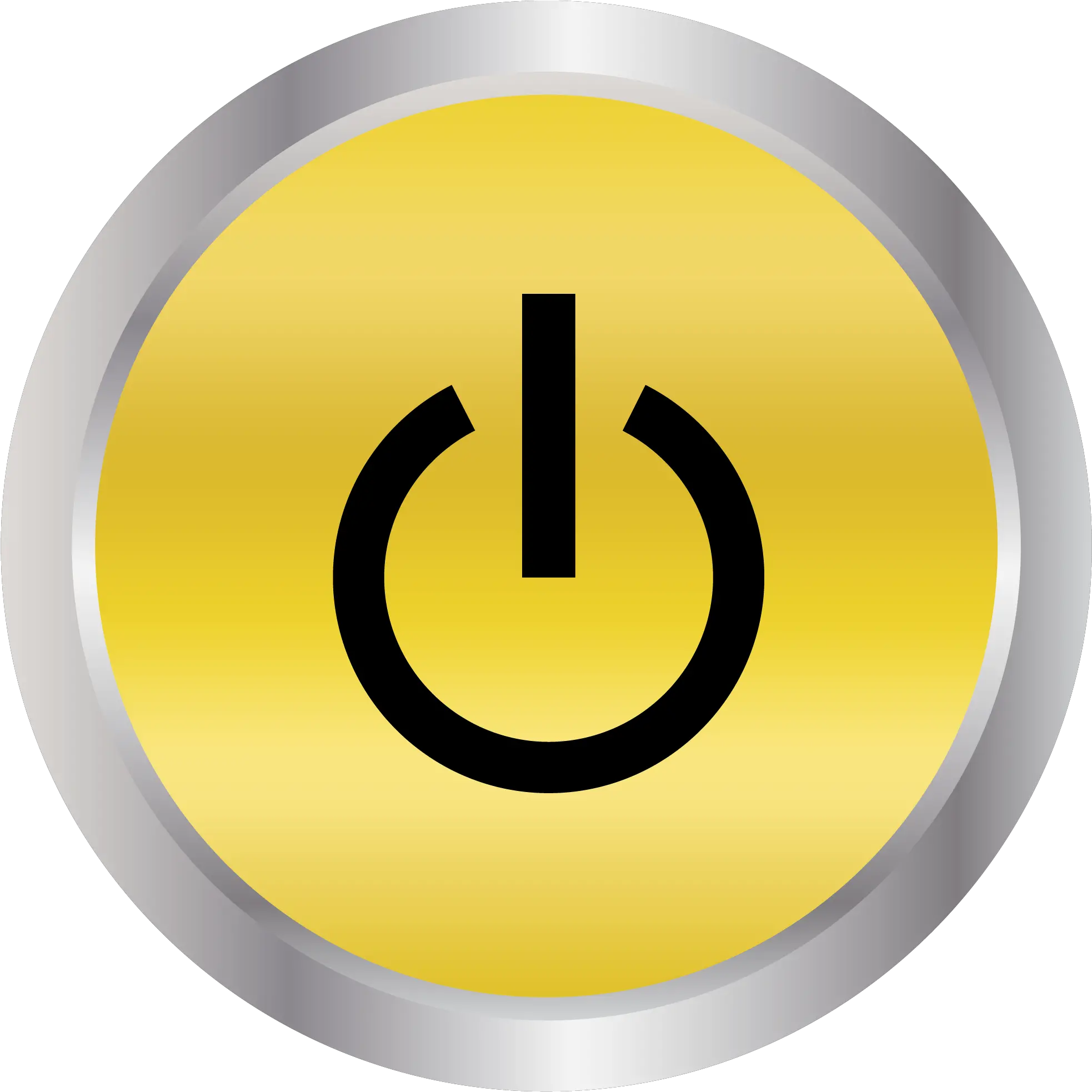 Gold Button Hr Power Button Yellow Png Full Size Png Button On Yellow Png Power Button Png png