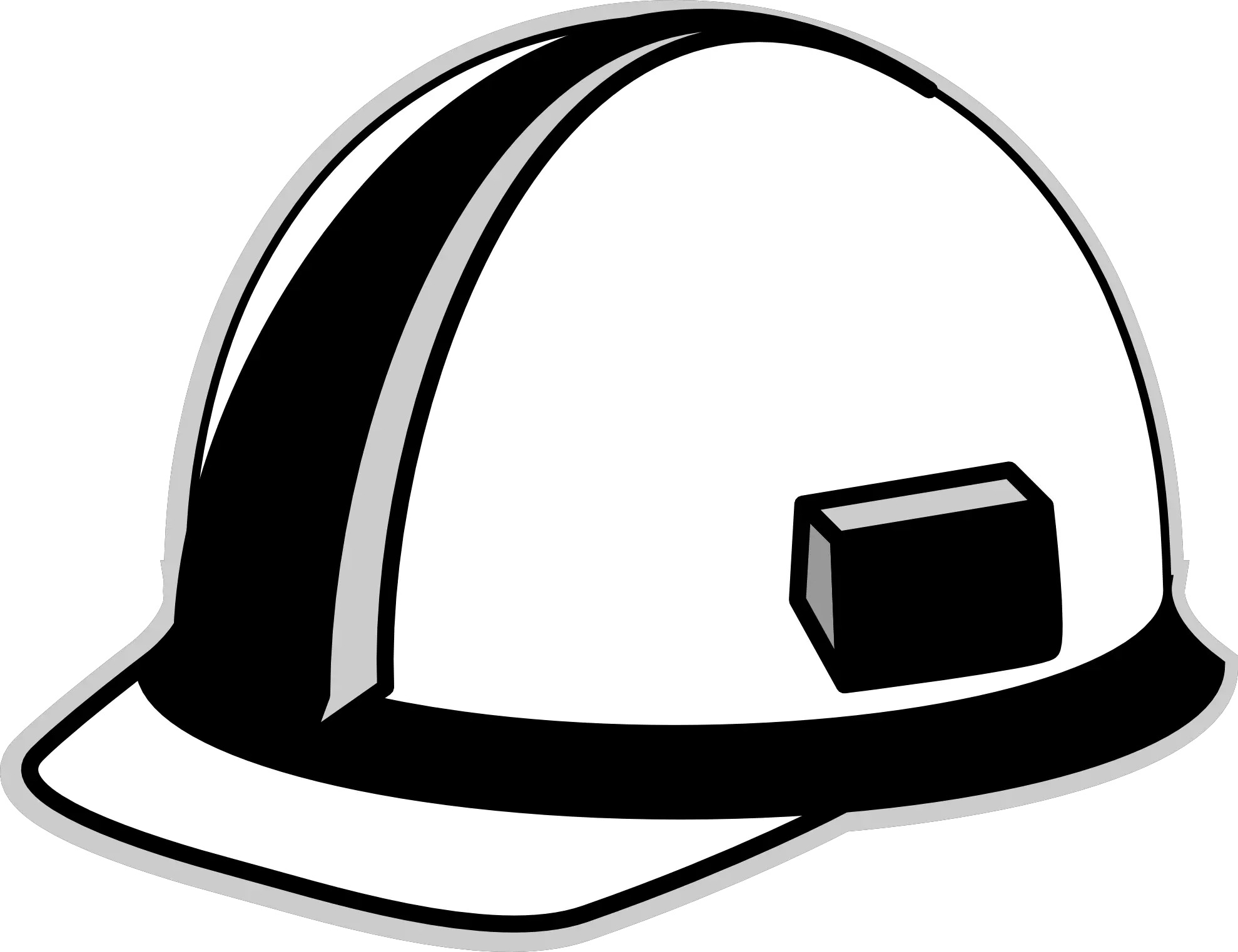 Backwards Baseball Cap Clipart Black And White Hard Hat Cartoon Png Backwards Hat Png