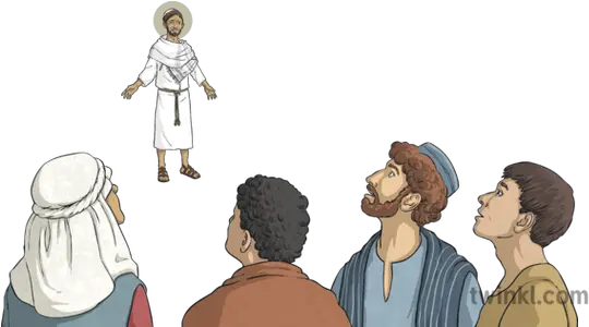 Jesus Ascending To Heaven No Background Religion Cartoon Png Jesus Transparent Background