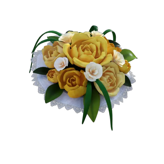 Download Wedding Yellow Rose Bouquet Flower Png Yellow Rose Transparent