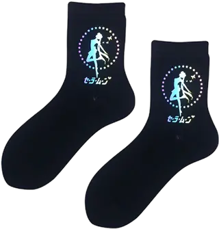 Reflective Neon Socks U2013 The Donatsu Shop Unisex Png Sailor Moon Aesthetic Icon