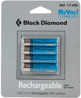 Black Diamond Aaa Rechargeable Battery 4 Pack Black Diamond Battery Png Battery Discharge Icon