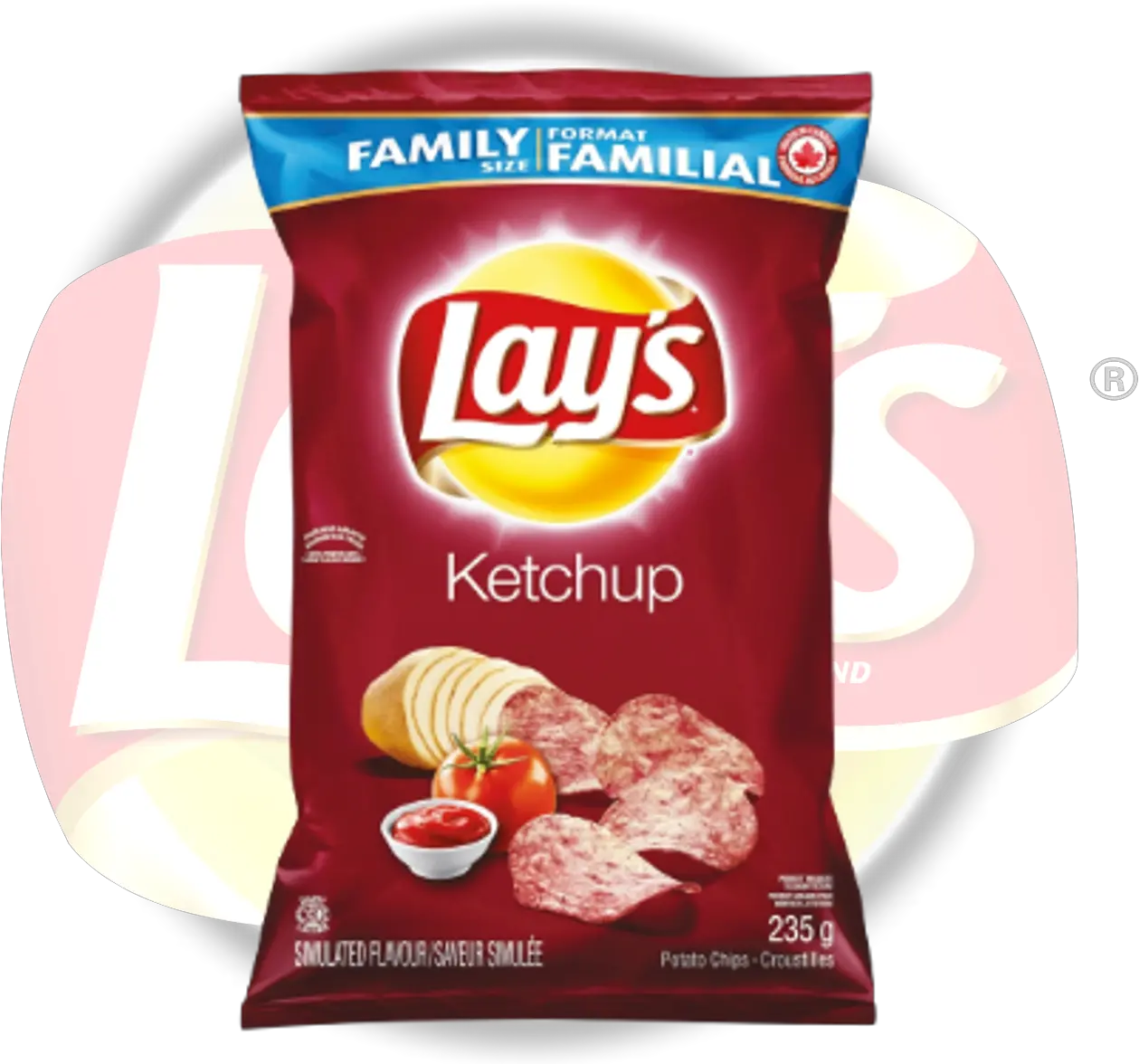 Canadian Lays Ketchup Potato Chips 255g Lays Ketchup Chips Png Lays Chips Logo