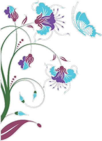 Download Curtido Curtir Compartilhar Floral Border Designs Butterfly Png Border Designs Png