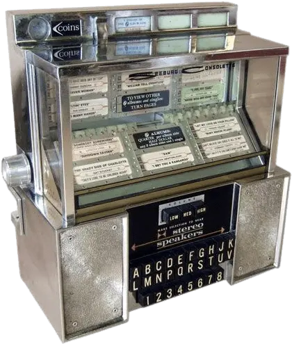 Vintage Table Jukebox With Stereo Speakers Transparent Png Rock Ola Table Jukebox Png