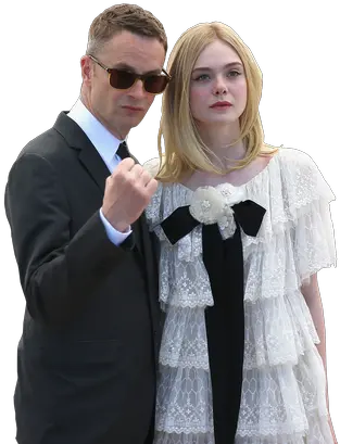 Nicolas Winding Refn And Elle Fanning Tuxedo Png Keanu Reeves Png