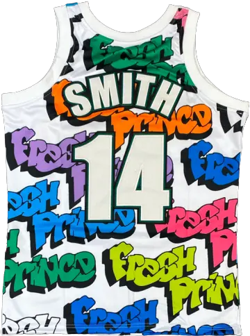 Will Smith 14 Fresh Prince Of Bel Air Graffiti Jersey Sleeveless Png Will Smith Png