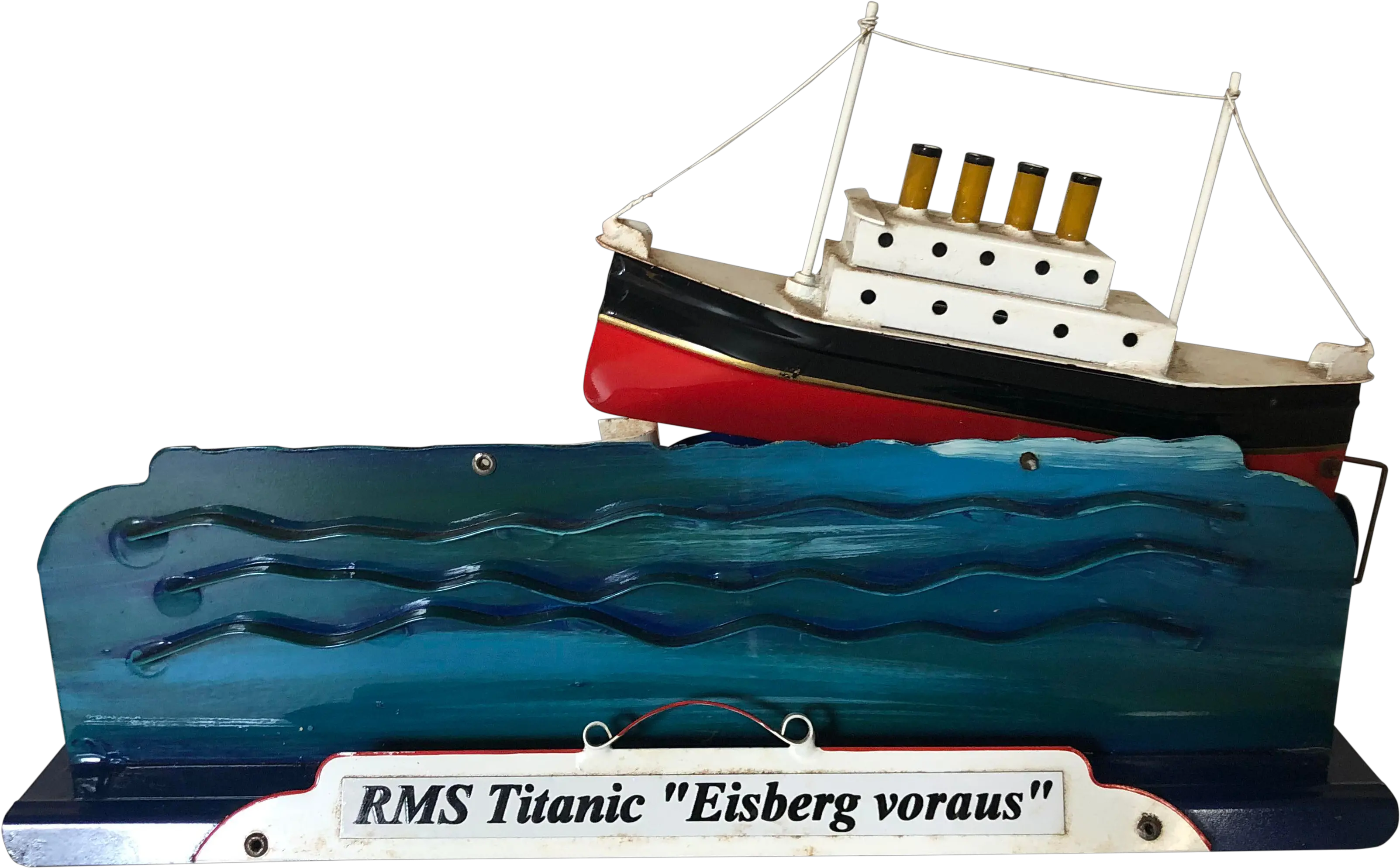Tucher Walther Musical Tin Toy Of The Sinking Titanic Raft Png Titanic Png