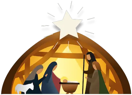 Christmas Crib Modern Png Printable Silhouette Nativity Scene Nativity Png