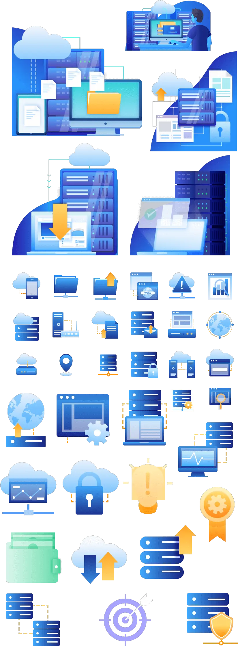 Get A Free U0026 Vibrant Hosting Company Layout Pack For Divi Vertical Png Visio Database Icon