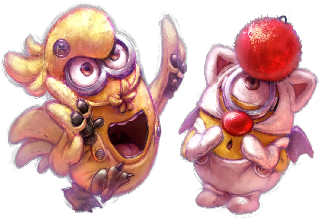 Download Choco Minion And Mog By Ja Punkster Moogle Moogle Png Moogle Png
