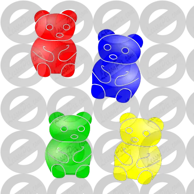 Gummy Bears Stencil For Classroom Therapy Use Great Cartoon Png Gummy Bears Png