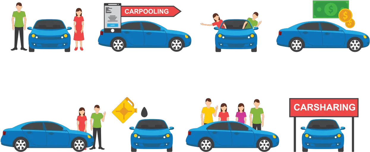 Carpool Icons Vector 144447 Art Car Sharing Vector Png Sharing Icon