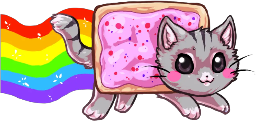 Nyan Cat Kawaii Bread Cute Pink Nyan Cat Kawaii Png Nyan Cat Fan Art Cat Png Transparent png