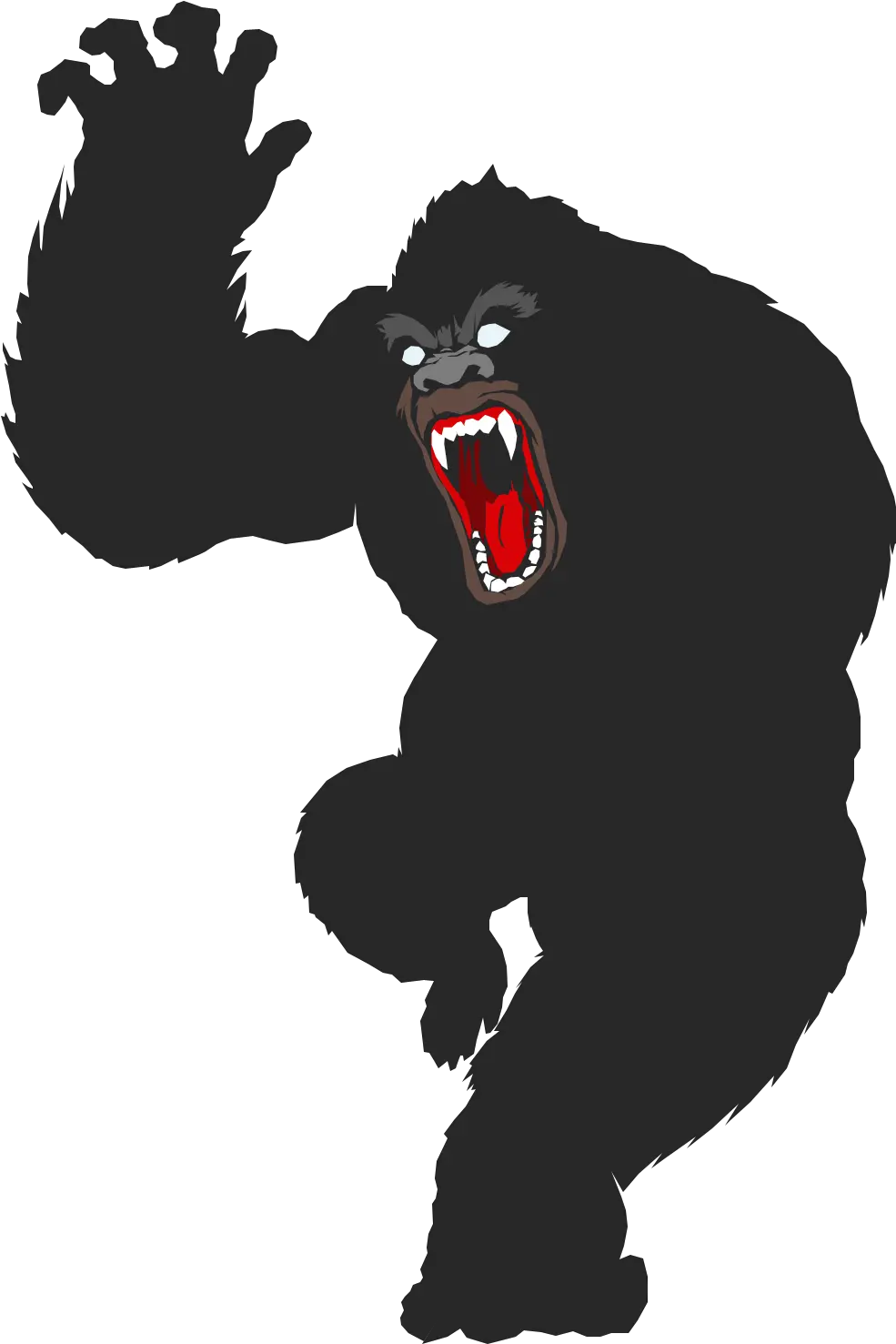 Gorilla King Kong Ape Primate Gorilla Vector Png Download Angry Gorilla Png Kong Png