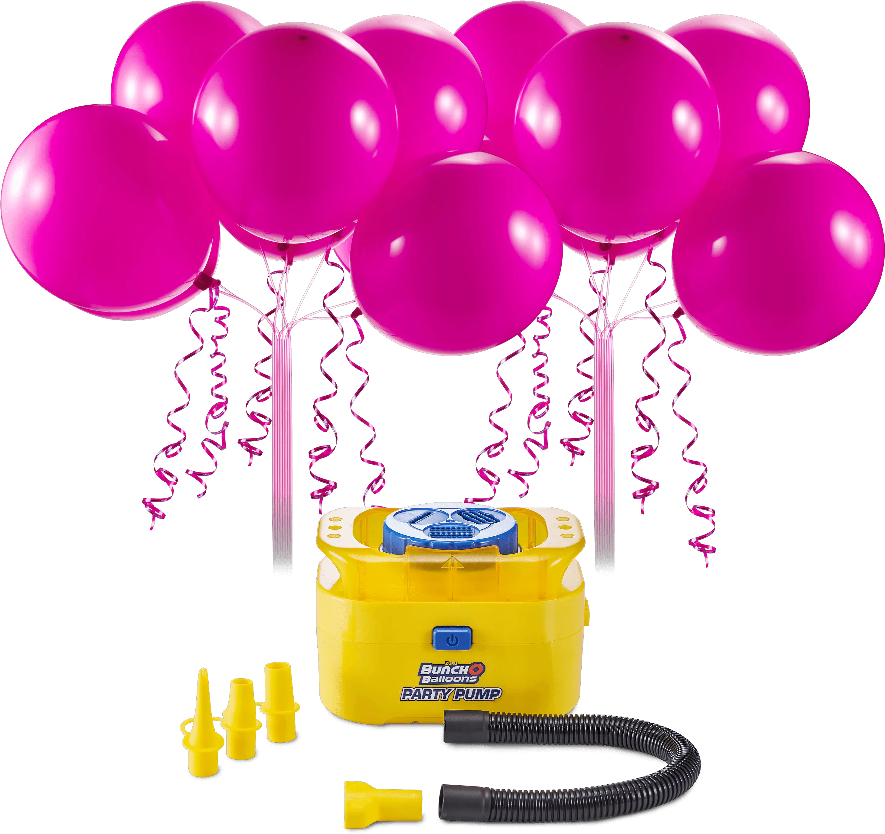 Bunch O Balloons Portable Party Balloon Electric Air Pump Starter Pack Includes 16ct 11in Self Sealing Pink Latex Balloons Walmartcom Bunch Balloons Party Pump Png Ballons Png