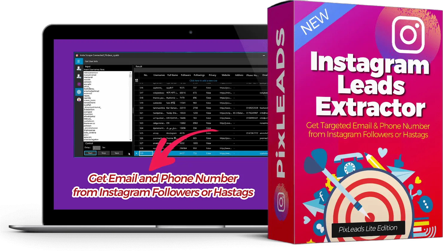 Pixleads Instagram Extractor Get Real Emails Or Phone Instagram Leads Extractor Crack Png Zillow Icon For Email Signature