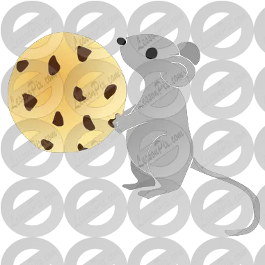 Mouse With A Cookie Stencil For Classroom Therapy Use Bake Sale Png Cookie Clipart Png