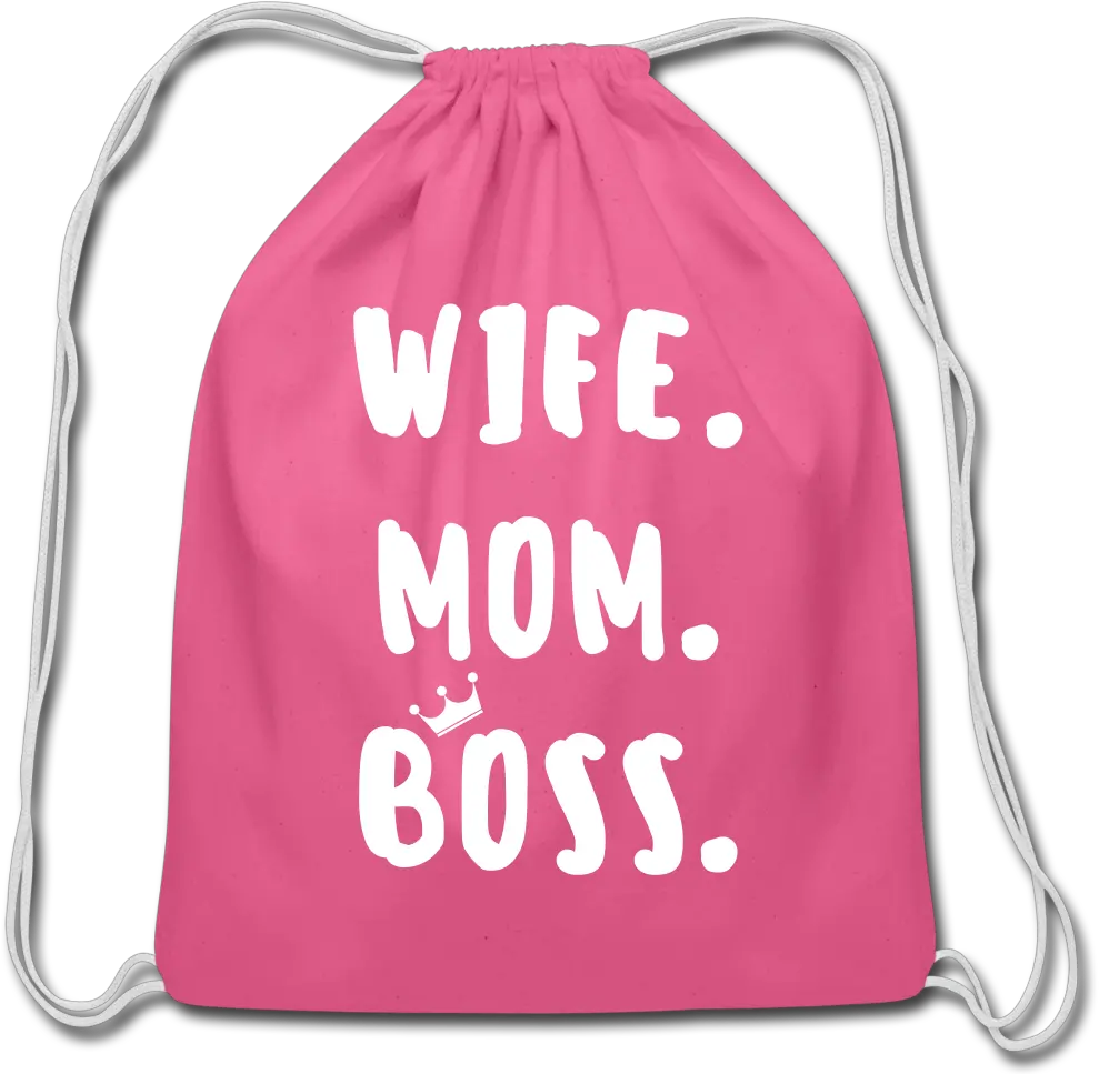 Wife Mom Boss Cotton Drawstring Bag Motheru0027s Day Gift Gifts For A Working Backpacks Her Girly Png Rosario Vampire Icon