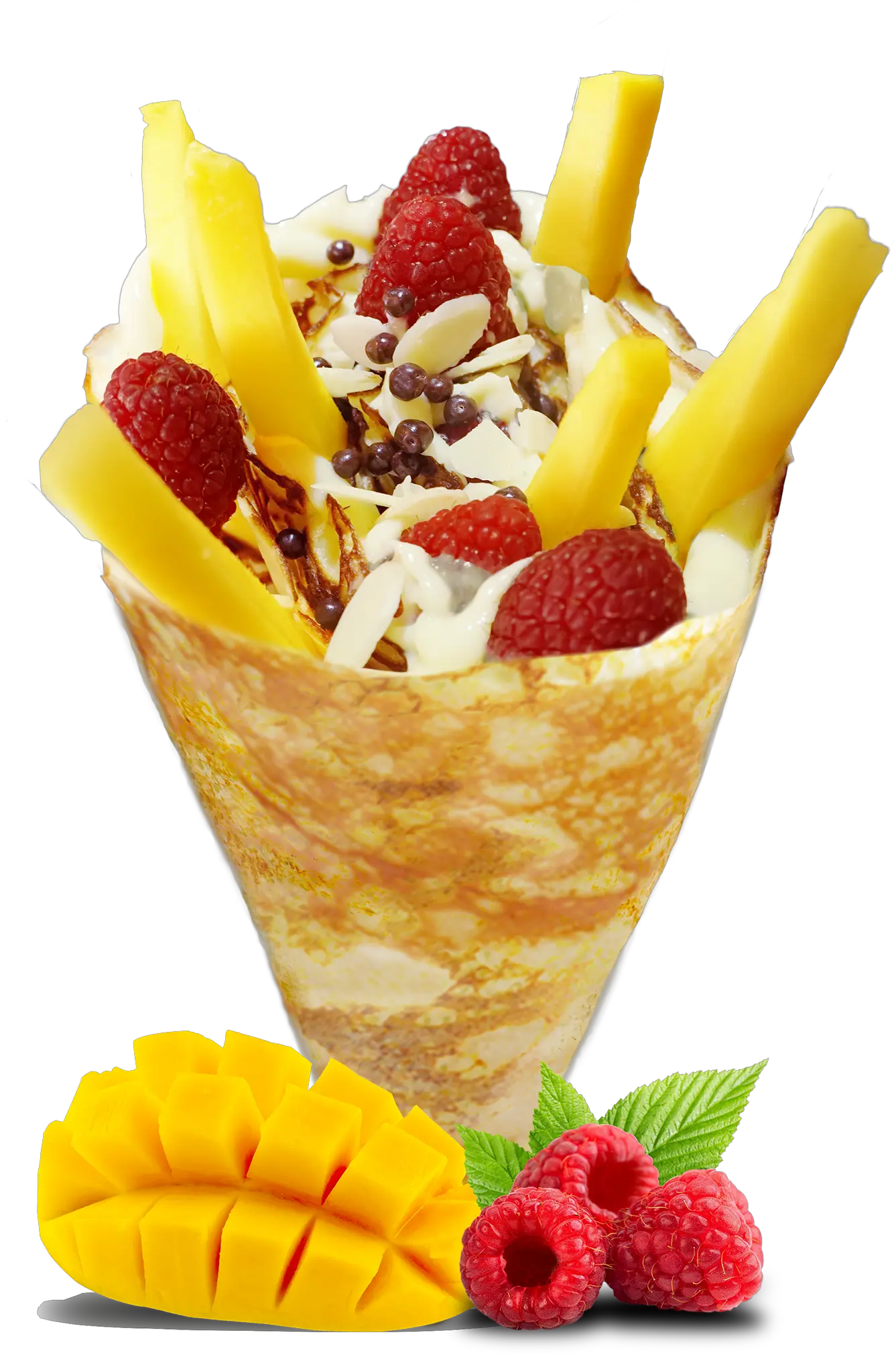 Mango Raspberries Swirl Crepe Full Size Png Download T Swirl Crepe Raspberries Png