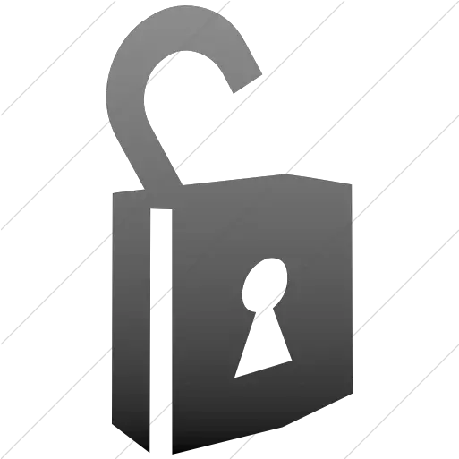 Iconsetc Simple Black Gradient Classica Unlocked Padlock Lock Icon Png Key Hole Png
