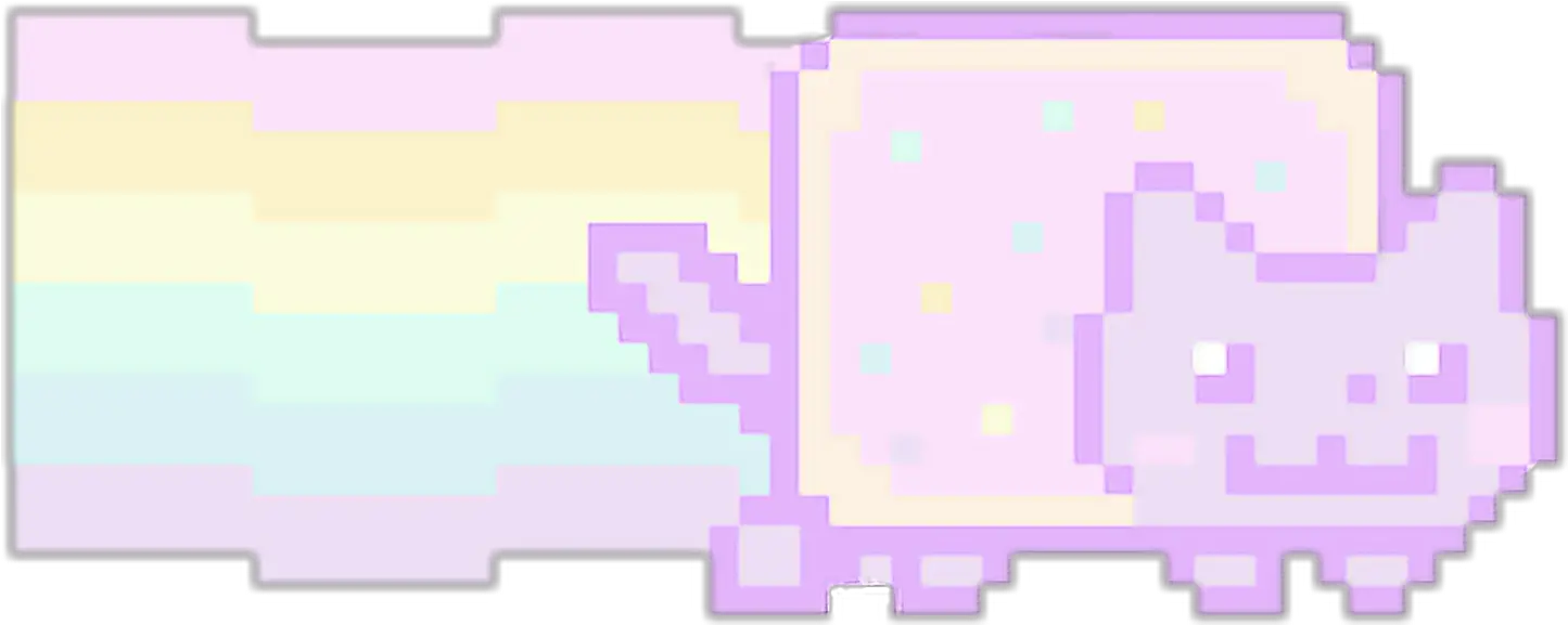 Pastel Nyan Cat Kawaii Nyancat Freetoedit Nyan Cat Gif Pixel Png Nyan Cat Transparent