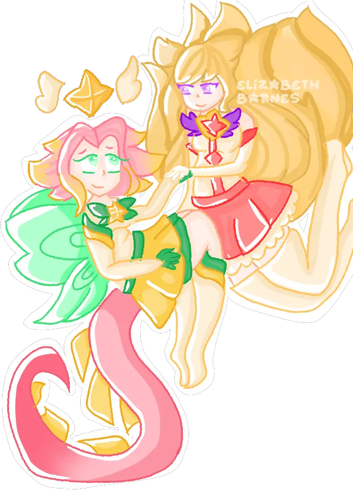 I Created This Star Guardian Neeko X Ahri Pic A While Ago Fictional Character Png Spirit Blossom Ahri Icon