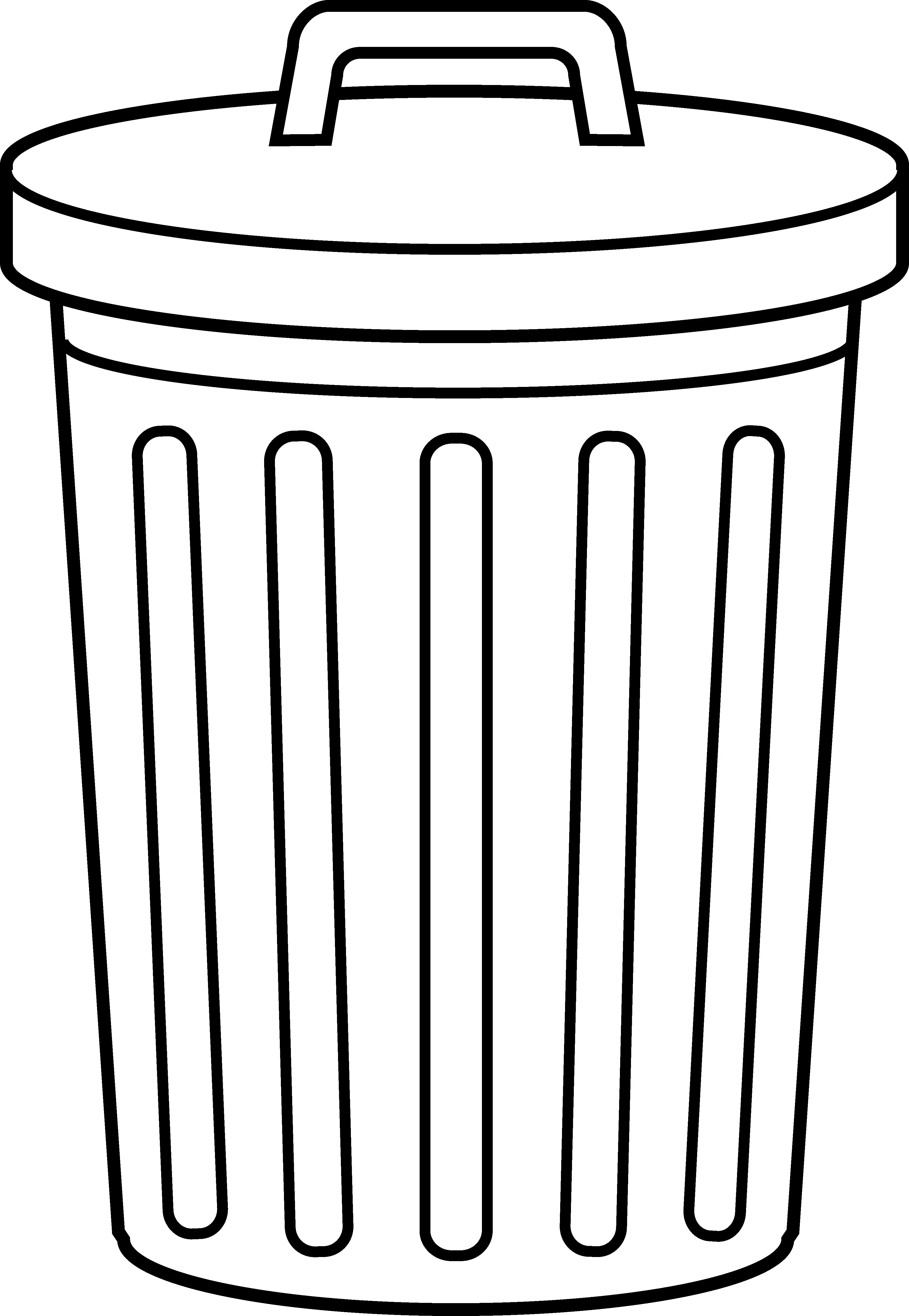 Garbage Clipart Classroom Trash Can Clip Art Black And White Png Trashcan Transparent