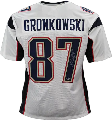 Rob Gronkowski Signed White Pro Short Sleeve Png Rob Gronkowski Png