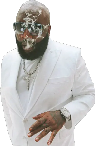 Rick Ross In All White Transparent Png Rick Ross In Suit Rick Ross Png