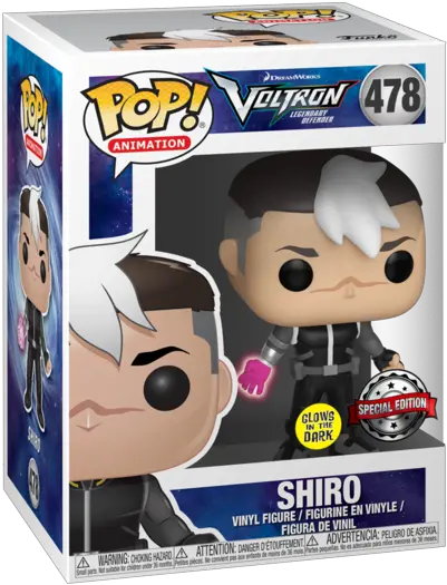 Shiro Glow In The Dark Voltron Legendary Defender Shiro Voltron Funko Png Voltron Transparent