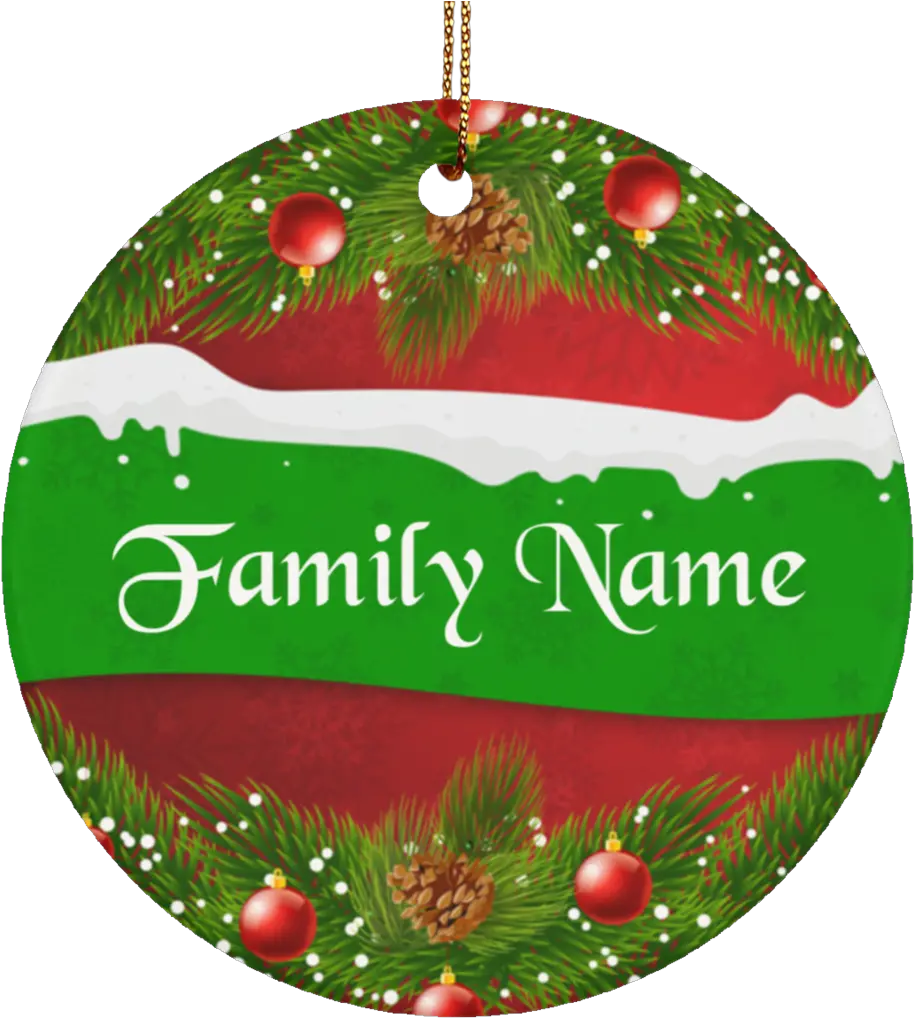 Hanging Christmas Ornaments Png Family Name Christmas Christmas Ornament Christmas Ornaments Transparent Background png
