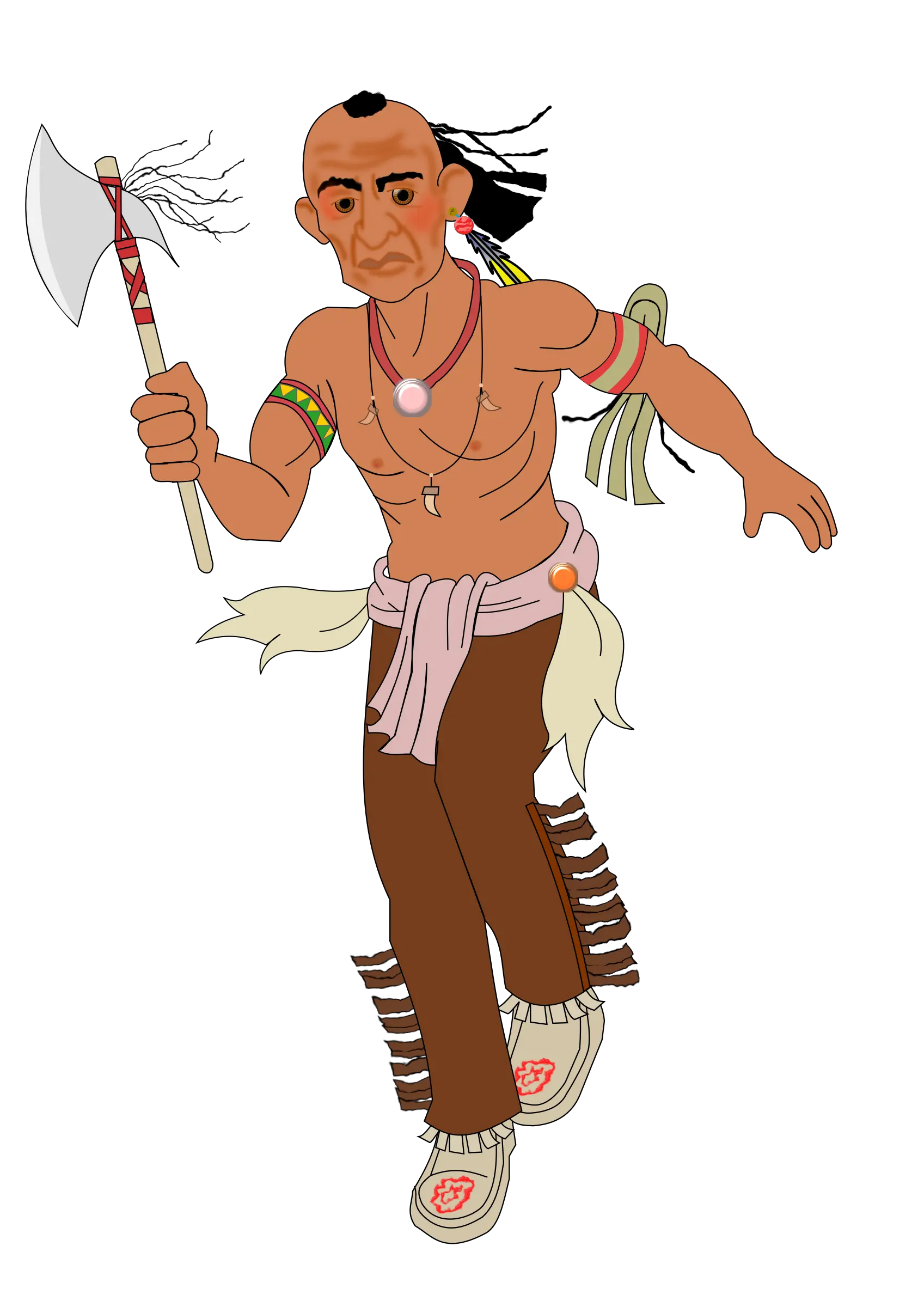 Native American Warrior With An Axe Clipart Free Download Transparent Indians Clipart Png Axe Transparent