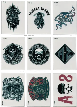 Digital Heroes Sons Of Anarchy Seasons 1 To 3 Temporary Png Spiderman Logo Tattoo