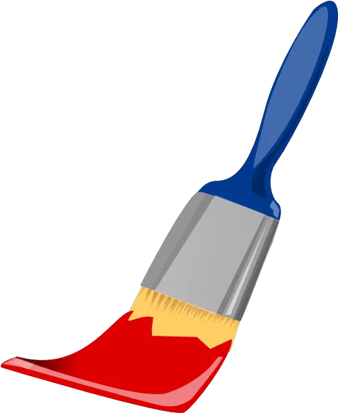 Paint Brush Blue And Red Clip Art Vector Clip Red Paintbrush Clipart Png Red Paint Png