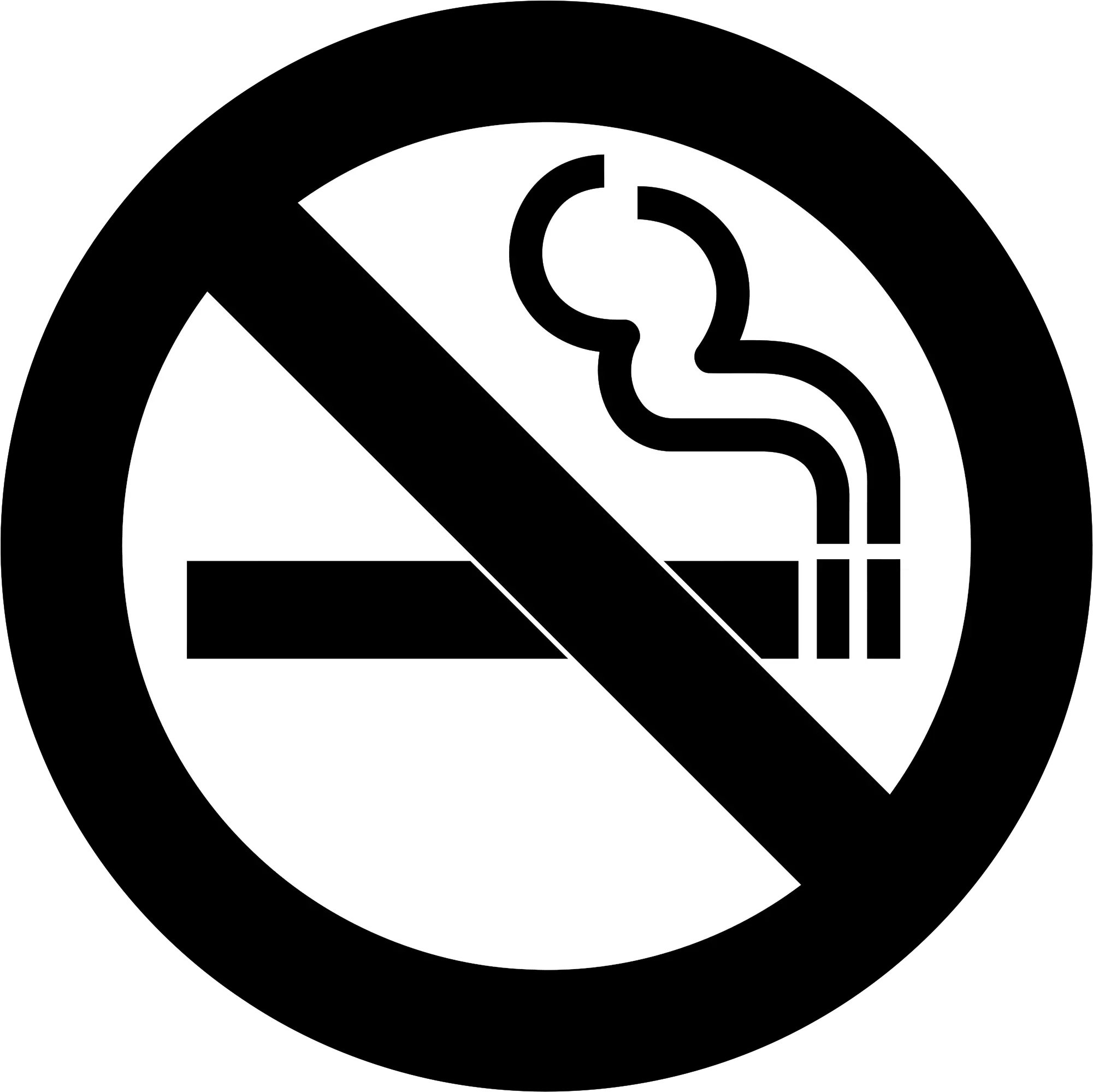 Download Hd Open No Smoking Line Art Png Smoking Png