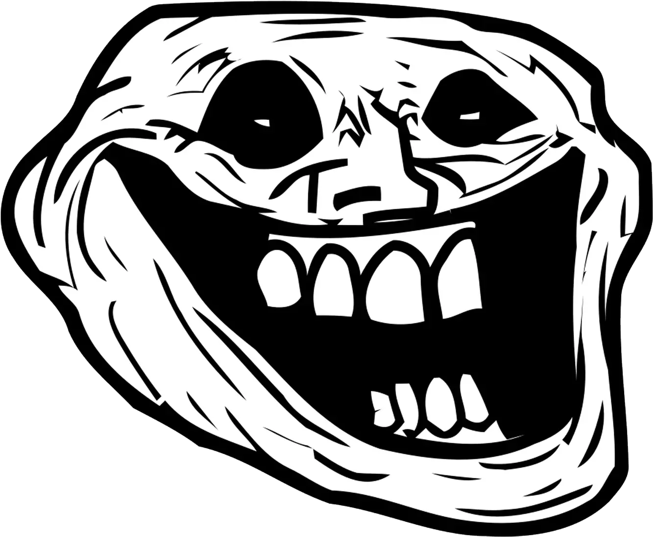 Download Creepy Troll Face Png Transparent Meme Troll Face Trollface Png